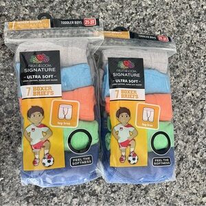 NEW Fruit of the Loom Toddler Boys 2T-3T Boxer Briefs, 2 packages with 7 in each
